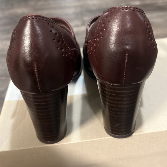 Clark’s Leather Claeson Tilly Burgundy Maryjane shoes size 5.5 Comfort cushion - Picture 4 of 6